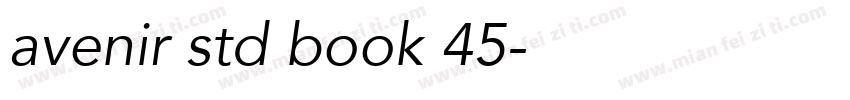 avenir std book 45字体转换
